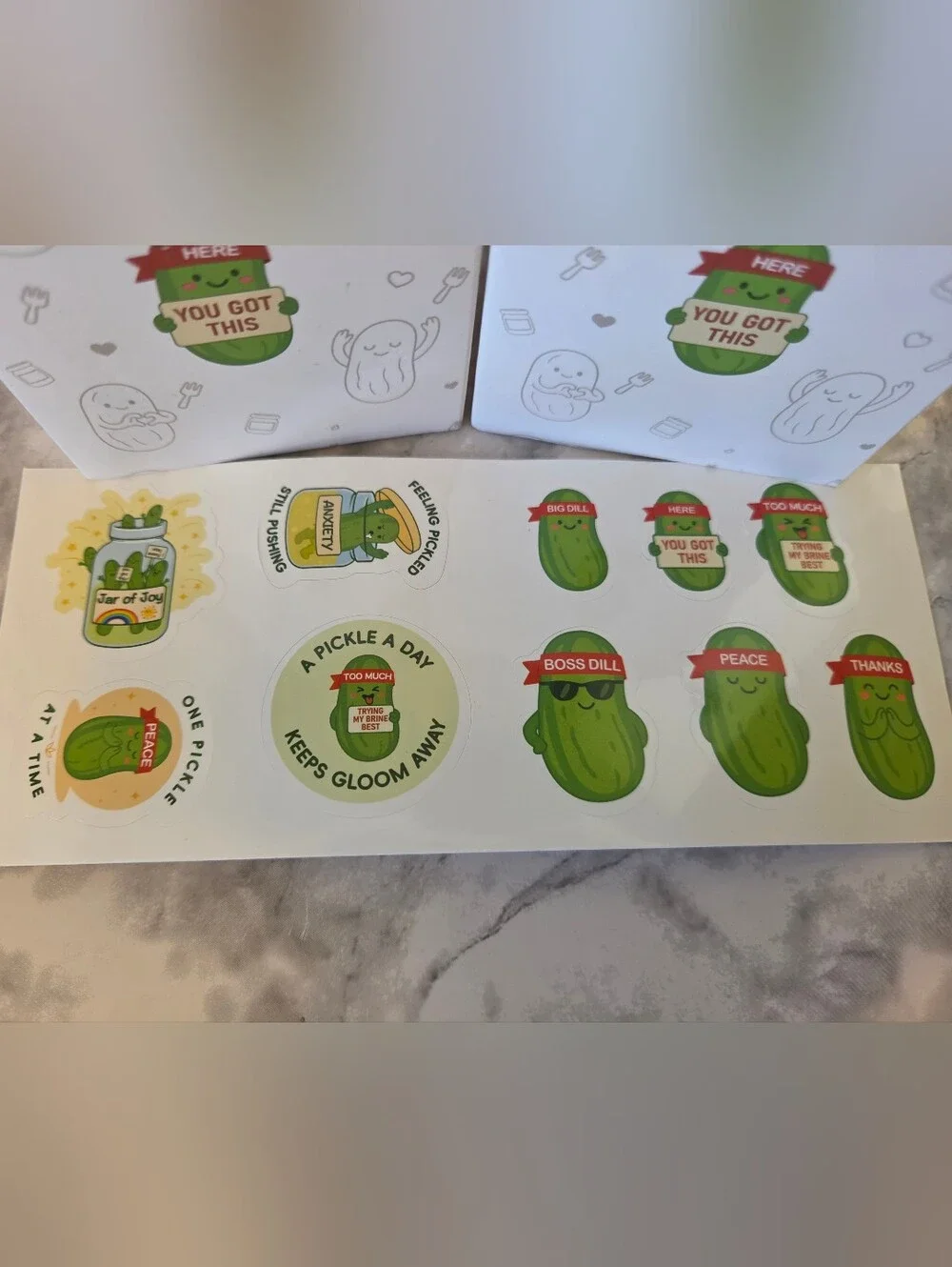 Positive Pickle Cards Jar, 60 Daily Positive Affirmation Cards
